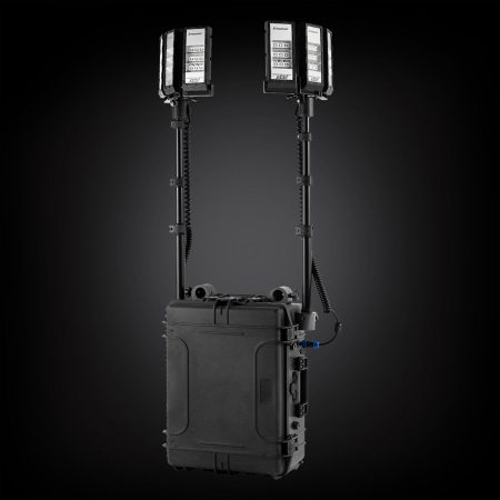 MONSTER LIGHT 360 TWIN portable high-power lighting system with two triple heads, 48000 lm