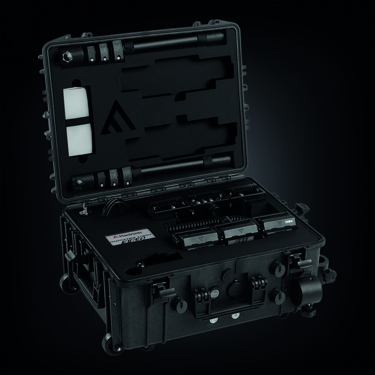 Leistungsstarkes tragbares Beleuchtungssystem mit zwei Dreifachköpfen, MONSTER LIGHT 360 Twin, 50 Ah, 48000 lm - Image 3