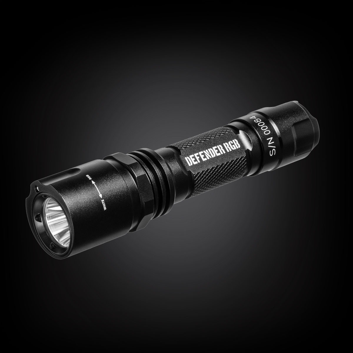 DEFENDER RGB, Battery operated tactical flashlight, 400lm